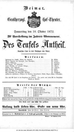 Des Teufels Antheil