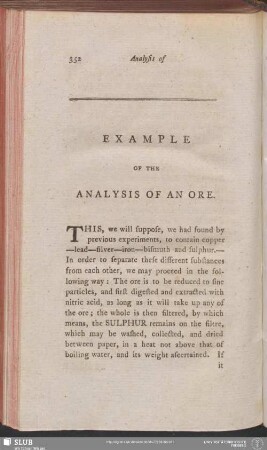 Example Of The Analysis Of An Ore