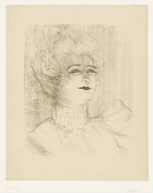 Marie-Louise Marsy (ehemals Jeanne Hading), Blatt der Folge "Treize Lithographies"