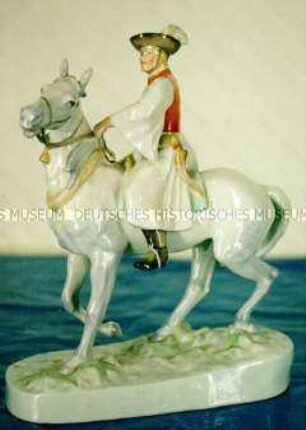 Porzellanfigur "Ungarischer Hirte zu Pferde"