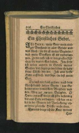 Ein Christliches Gebet.