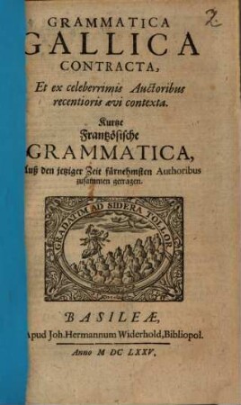 Grammatica gallica contracta