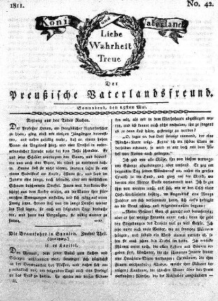 No. 42., vom 25sten Mai