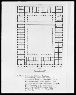Xanten, Vetera Castra, Prätorium