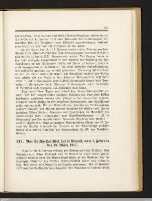 XIV. Vor Sailly-Saillisel, bei le Mesnil ...