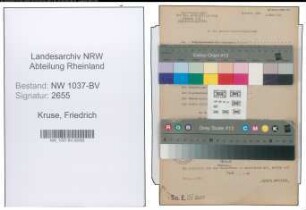 Entnazifizierung Friedrich Kruse , geb. 09.10.1896 (Telegr.Sekretaer)