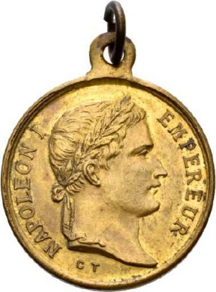 Medaille mit Öse und Ring auf die Enthüllung des Grabmals Napoleons I. 1853