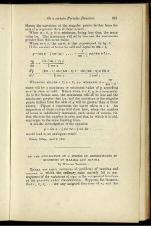 On the application of a symbol of discontinuity to questions of maxima and minima.