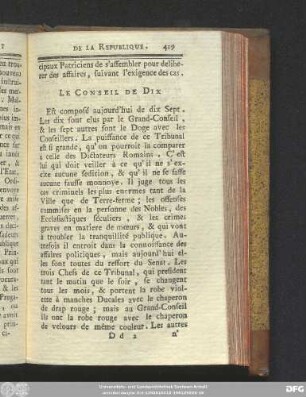 Le Conseil De Dix