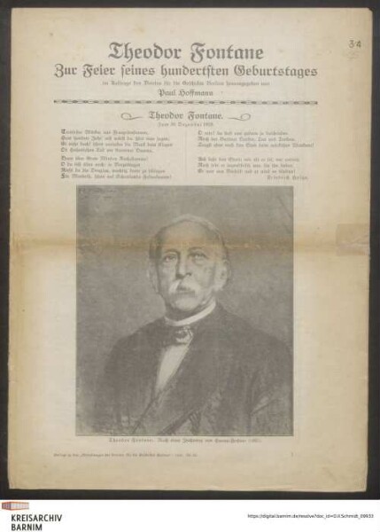 Materialsammlung zu Theodor Fontane, seinem Werk und seiner Familie