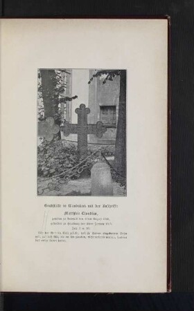 Grabstätte in Wandsbeck mit der Anschrift: Matthias Claudius.