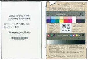 Entnazifizierung Erich Pferdmenges , geb. 31.05.1896 (Kaufmann)