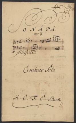 Sonaten; cemb; e-Moll; H 339; Wq n.v. 27