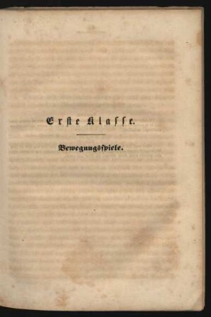 Erste Klasse. Bewegungsspiele.