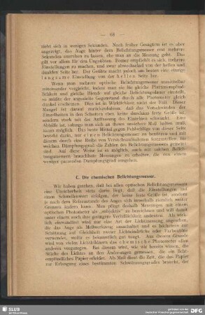 C. Die chemischen Belichtungsmesser