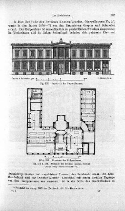 Fig. 193 u. 194. Gebäude des Berliner Kassen-Vereins