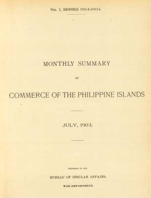 No. 1, Series 1903 - 1904. July 1903