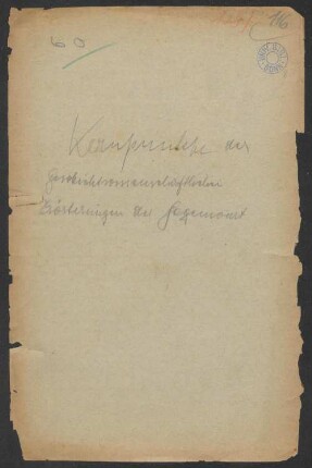 Die Kernpunkte der geschichtswissenschaftlichen Erörterungen der Gegenwart.