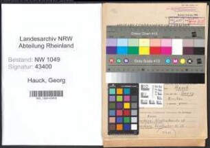 Entnazifizierung Georg Hauck , geb. 10.12.1896 (Lehrer)