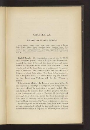 CHAPTER XI. HISTORY OF INLAND CANALS.