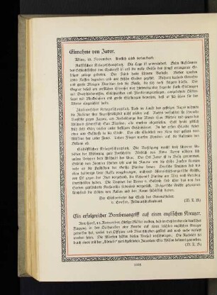 Ein erfolgreicher Bombenangriff auf einen englischen Kreuzer.