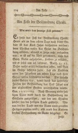 Am Feste der Beschneidung Christi.