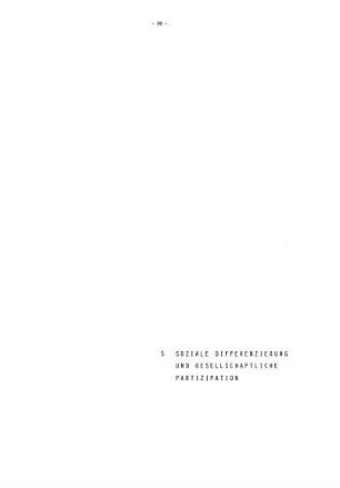 5 Soziale Differenzierung und gesellschaftliche Partizipation
