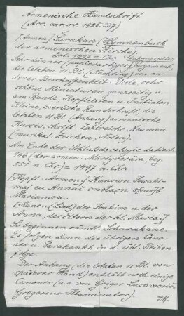 Beschreibung der Handschrift