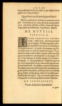 De Nuptiis. Titulus. X.