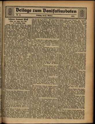 Zweite Ausgabe vom Sonntag, den 13. Oktober 1929.