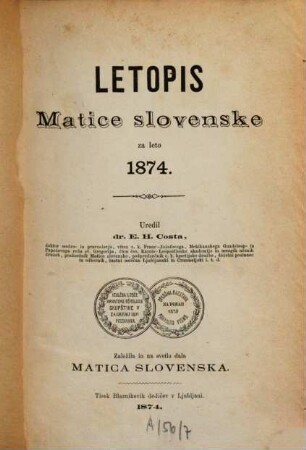 Letopis Matice Slovenske. 1874