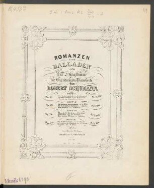 H. 2: Romanzen und Balladen für eine Singstimme mit Begleitung des Pianoforte