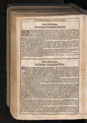 Lebens-Beschreibung des heiligen Evangelisten Matthäi.