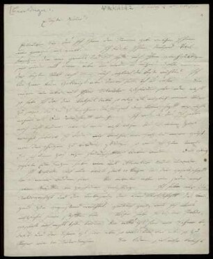 Brief von Franz Cölestin von Beroldingen an Rudolf Erich Raspe