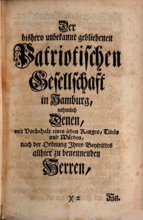 Der Patriot. 3, 3. 1726 (1738)