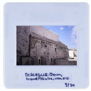 Bisceglie, Dom San Pietro Apostoli : Außenansicht, Nordflanke, von Nordosten