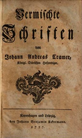 Vermischte Schriften