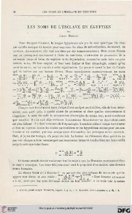 27: Les noms de l'esclave en égyptien, [1]
