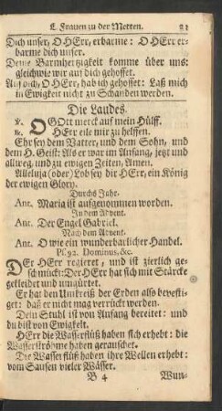 Die Laudes.