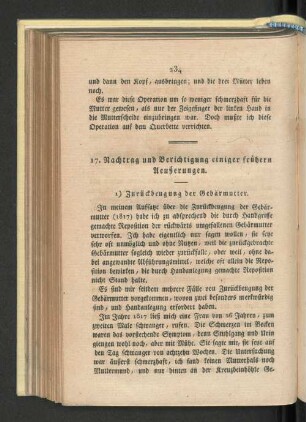 17. Nachtrag und Berichtigung einiger frühern Aeußerungen.
