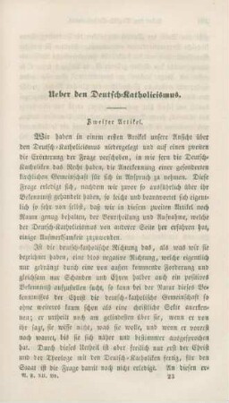 339-370 Ueber den Deutsch-Katholicismus : zweiter Artikel