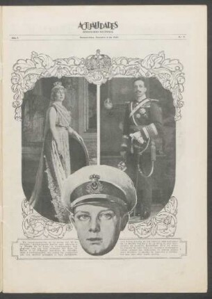 [Retratos del Rey, la Reina y el Príncipe heredero de España] : [En conmemoración de la fecha del 12 de Octubre]