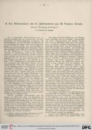 3: Ein Bildschnitzer des 16. Jahrhunderts aus M. Pachers Schule : (Meister Wolfgang Asslinger?)