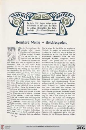 Bernhard Wenig - Berchtesgaden