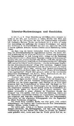 Literatur-Nachweisungen und Geschichte.