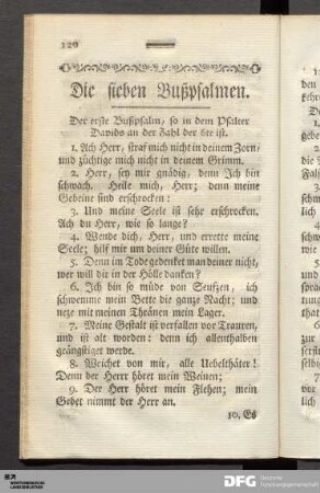 Die sieben Bußpsalmen.