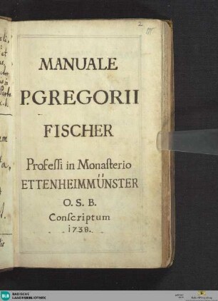 Manuale - Cod. Ettenheim-Münster 239