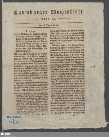 Titelseite einer Zeitung