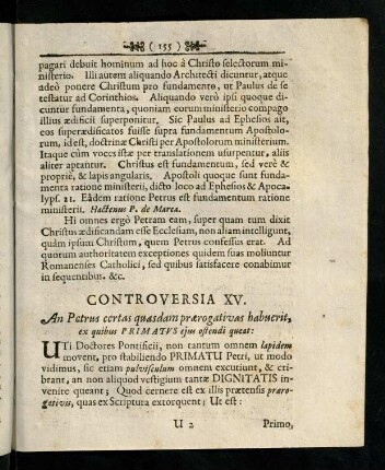 155-160, Controversia XV.