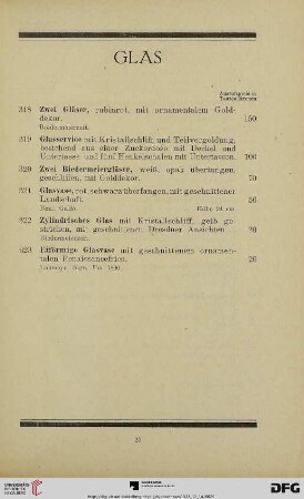 Glas (Nr. 318-323)